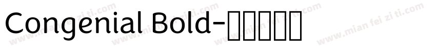 Congenial Bold字体转换